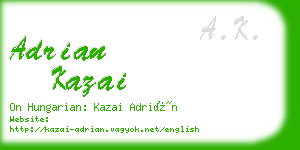 adrian kazai business card